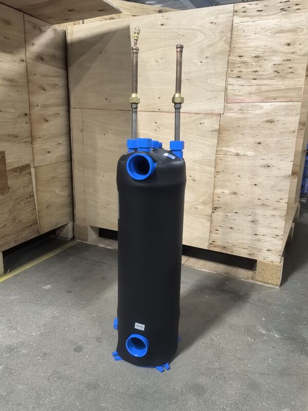 জিমলিও টাইটানিয়াম টিএ 1 অভ্যন্তরীণ টিউবার উপাদান টাইটানিয়াম তাপ এক্সচেঞ্জার এমএইচটিএ-0.75 ((এনজেড) তরল প্রবাহের হার 0.5m3h টেকসই ক্ষয় প্রতিরোধী তাপ স্থানান্তর সমাধান