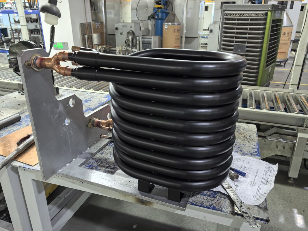 R22 রেফ্রিজার্যান্ট টাইপ কোএক্সিয়াল তাপ এক্সচেঞ্জার টিউব দৈর্ঘ্য 1 থেকে 10 M চাপ পরিসীমা 0.1 থেকে 10 এমপিএ শীতল সমাধান জন্য ডিজাইন