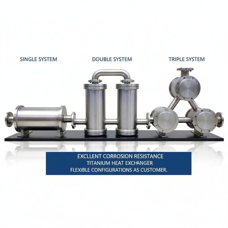 দুর্দান্ত জারা প্রতিরোধের হালকা টাইটানিয়াম তাপ এক্সচেঞ্জার সিআইপি শিল্প অ্যাপ্লিকেশনগুলির জন্য সামঞ্জস্যপূর্ণ