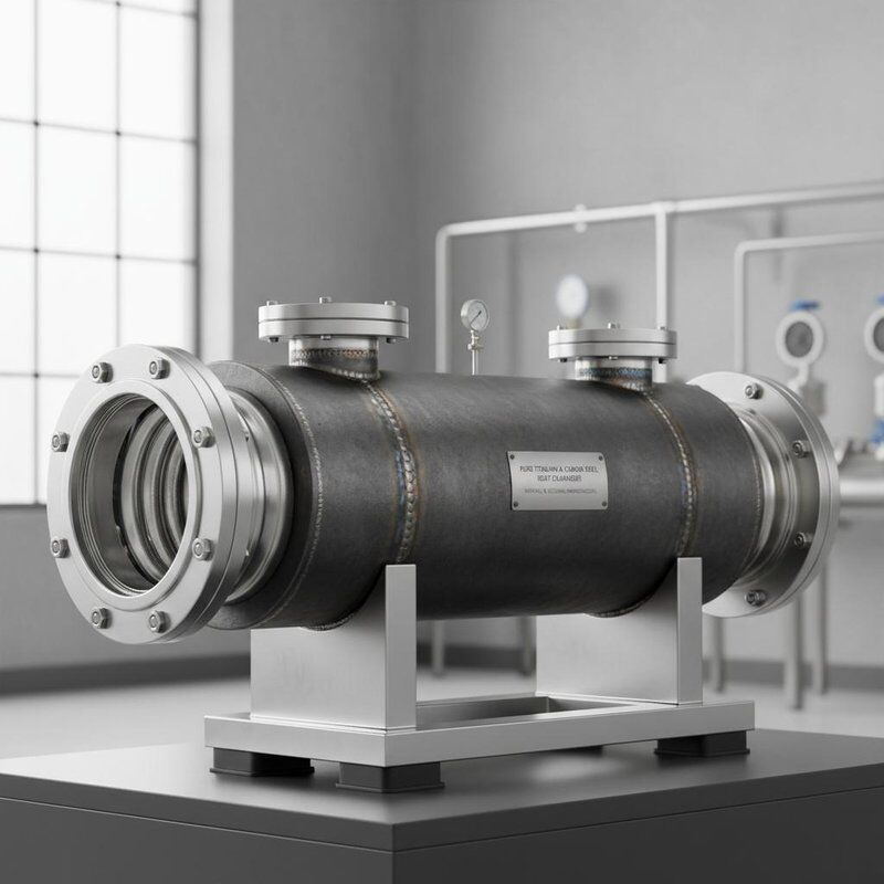 খাঁটি টাইটানিয়াম এবং কার্বন ইস্পাত টাইটানিয়াম তাপ এক্সচেঞ্জার সিআইপি একক / ডাবল / ট্রিপল সিস্টেম বিকল্পগুলির সাথে সামঞ্জস্যপূর্ণ