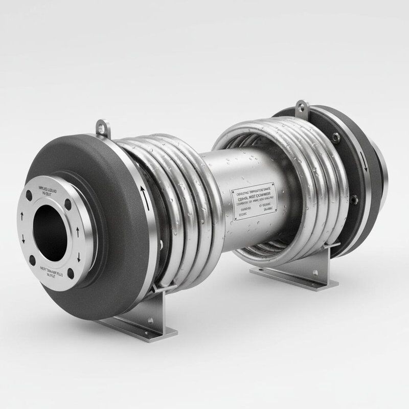 Durable Coaxial Heat Exchanger with -50°C to 300°C Operating Range for Impure Liquid Handling and GY 0200C Flow Rate