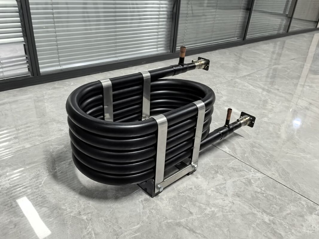 কাস্টমাইজযোগ্য আকার 4.2MPA সর্বোচ্চ রেফ্রিজার্যান্ট চাপ স্টেইনলেস স্টীল নির্মাণ সঙ্গে সমাক্ষ তাপ এক্সচেঞ্জার