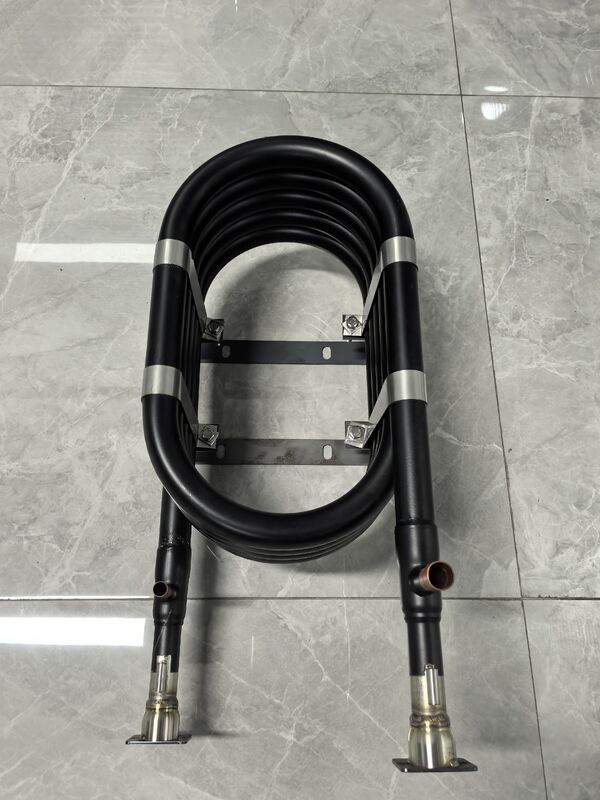 Stainless Steel Outer Tube Coaxial Heat Exchanger with Titanium Inner Tube and Spiral Twisting Tube Construction